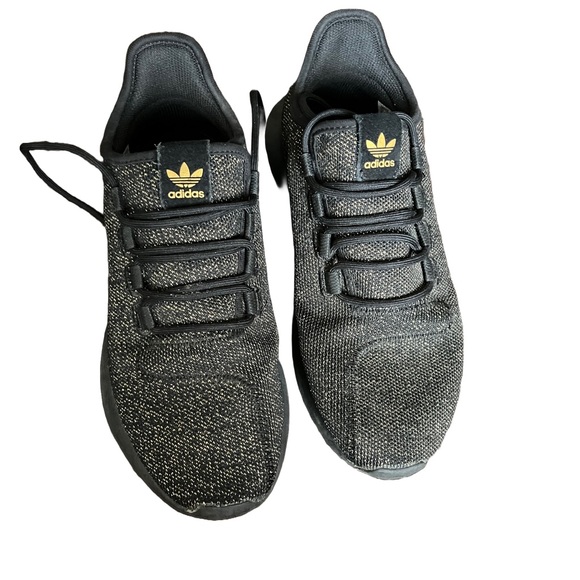 Adidas Ortholite black and gold pattern lace sneakers size 6 men’s runners shoes - Picture 4 of 10